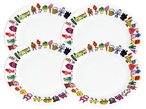 Set of 4 Doodle plates 7.5